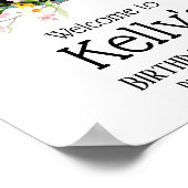 Vinyl Record, floral, Oldies Rustikal, Frauenmusik Poster (Ecke)