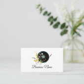 Vinyl Record , floral, Oldies Rustikal Visitenkarte (Stehend Vorderseite)