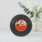 Vinyl Record Foto Hochzeit Einladung (Stehend Vorderseite)