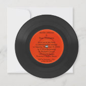 Vinyl Record Foto Hochzeit Einladung (Rückseite)