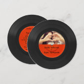 Vinyl Record Foto Hochzeit Einladung (Vorne/Hinten)