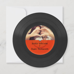 Vinyl Record Foto Hochzeit Einladung