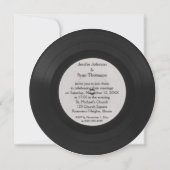 Vinyl Record Foto Hochzeit Einladung (Rückseite)