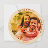 Vinyl Record Foto Save the Date QR Groovy Browns (Rückseite)