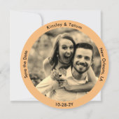 Vinyl Record Foto Save the Date Sepia (Rückseite)