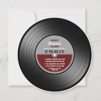 Vinyl Record Geburtstagsparty Einladung