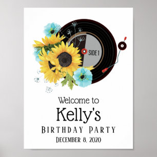 Vinyl Record Geburtstagsposter Poster