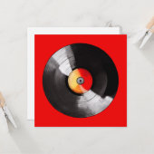 Vinyl Record Grußkarte Karte (Vorderseite/Rückseite Beispiel)