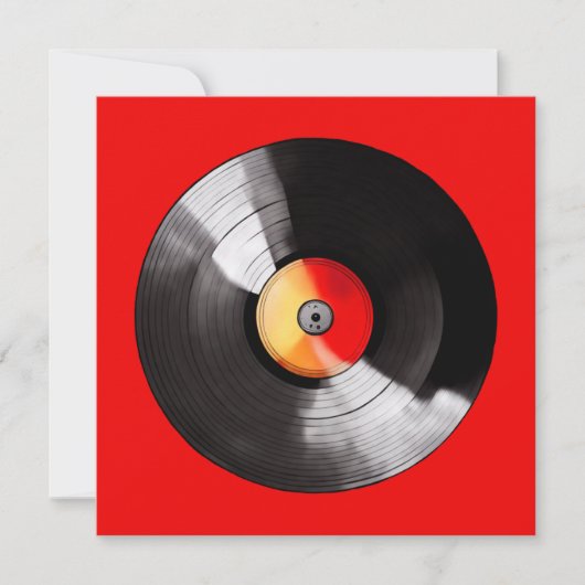 Vinyl Record Grußkarte Karte (Vorderseite)