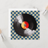 Vinyl Record Grußkarte Karte (Vorderseite/Rückseite Beispiel)