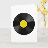 Vinyl Record Grußkarte Karte (Gelbe Blume)