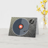 Vinyl Record Grußkarte Karte (Gelbe Blume)