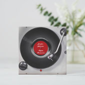 Vinyl Record Hochzeit Einladung (Stehend Vorderseite)