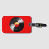 Vinyl Record Luggage Tag Gepäckanhänger (Vorderseite (Horizontal))