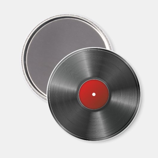Vinyl Record Magnet (Vorderseite/Rückseite)