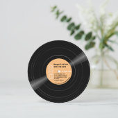 Vinyl Record Monogram Retro Save The Date (Stehend Vorderseite)