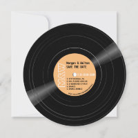 Vinyl Record Monogram Retro