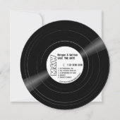 Vinyl Record Monogram - White Label Save The Date (Vorderseite)