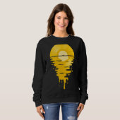 Vinyl Record Music Lp Classic 80er Sunset 5 Sweatshirt (Vorne ganz)