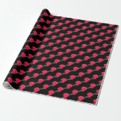 Vinyl Record Muster Custom Red Wrapping Paper Geschenkpapier (Ungerollt)