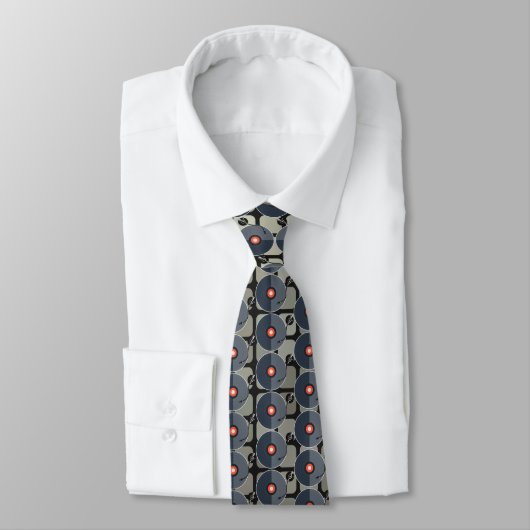 Vinyl Record Neck Tie Krawatte (Gebunden)