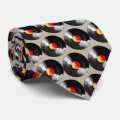 Vinyl Record Necktie Krawatte (Gerollt)