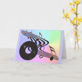 Vinyl Record & Notes Card Karte (Gelbe Blume)