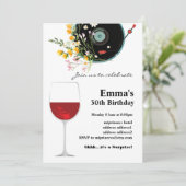 Vinyl Record, Oldies Rustikale Musik, Blume, erwac Einladung (Stehend Vorderseite)