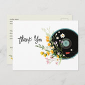 Vinyl Record, Oldies Rustikale Musik, Blume Postkarte (Vorne/Hinten)