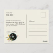 Vinyl Record, Oldies Rustikale Musik, Blume Postkarte (Rückseite)