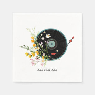 Vinyl Record, Oldies Rustikale Musik, Blume, Serviette