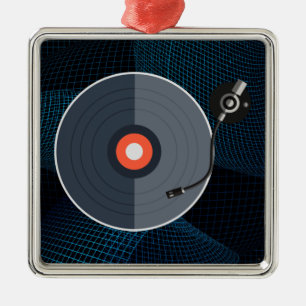 Vinyl Record Ornament Aus Metall