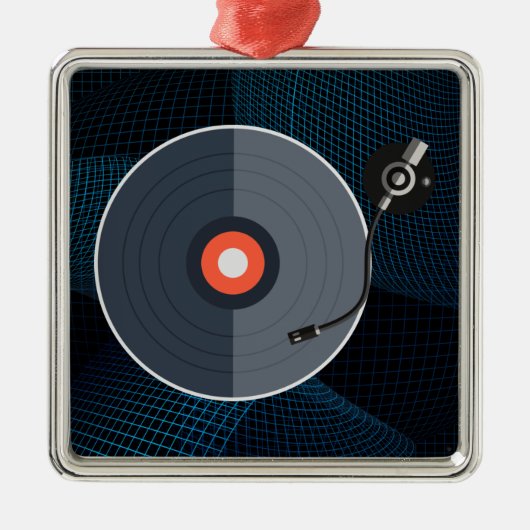 Vinyl Record Ornament Aus Metall (Vorne)