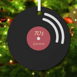 Vinyl Record Ornament Aus Metall