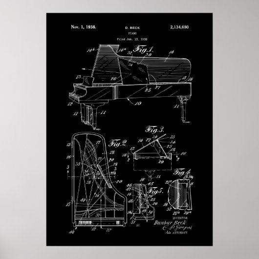 Vinyl Record Patent Poster (Vorne)