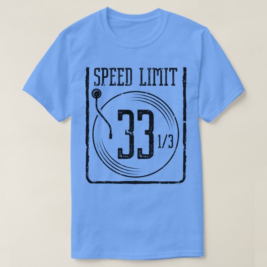 Vinyl Record Player 33 LP Vinyl Platten T-Shirt (Design vorne)