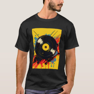 Vinyl Record Player Dj Music Vintag Retro T-Shirt