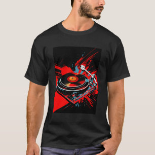 Vinyl Record Player Dj Music Vintag Retro T-Shirt