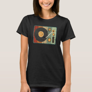Vinyl Record Player Retro Music Record Collector T-Shirt