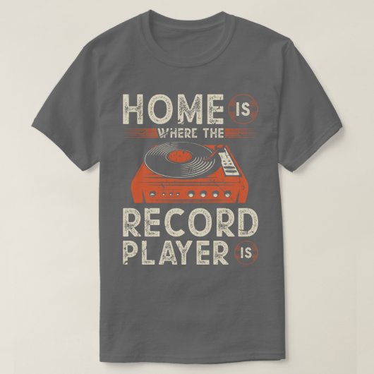 Vinyl Record Player Vinyl Platten T-Shirt (Design vorne)