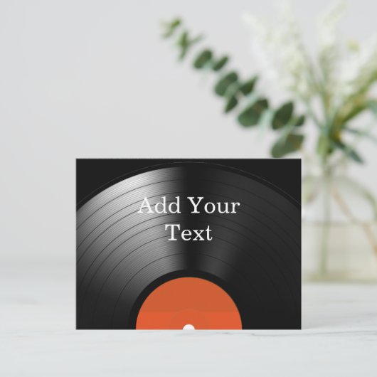 Vinyl Record Postkarte (Stehend Vorderseite)