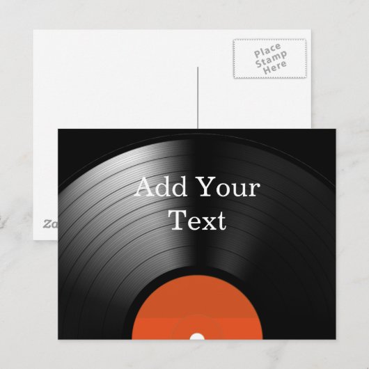 Vinyl Record Postkarte (Vorne/Hinten)