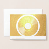 Vinyl Record Retro 70er Schwarz-Weiß-Minimal Folienkarte (Rückseite mit Umschlag)