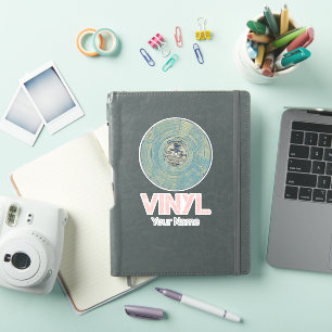 Vinyl Record Retro Disco Vintages Musikdesign Aufkleber