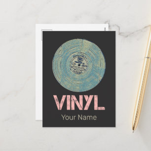 Vinyl Record Retro Disco Vintages Musikdesign Feiertagspostkarte