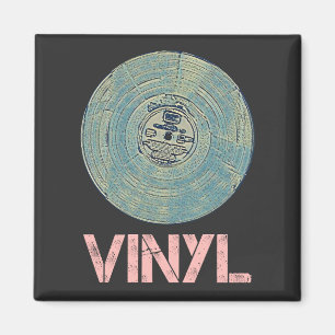 Vinyl Record Retro Disco Vintages Musikdesign Magnet