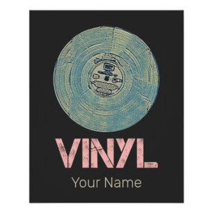 Vinyl Record Retro Disco Vintages Musikdesign Poster