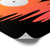 Vinyl Record Retro Disk Sea Beach Turntables Desig Poster (Ecke)