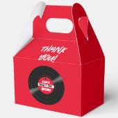 Vinyl Record Rock and Roll Birthday Red Gable Geschenkschachtel (Rückseite)