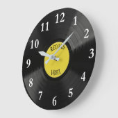 Vinyl Record Round Wall Clock Große Wanduhr (Winkel)